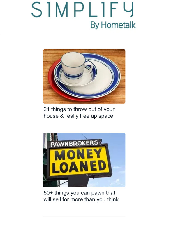 21 things to get rid of NOW