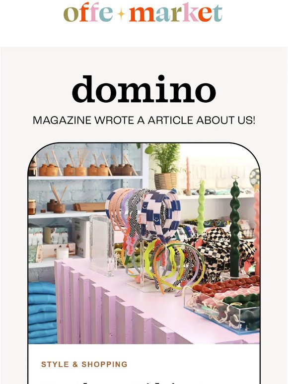 Did you see us on Domino!?