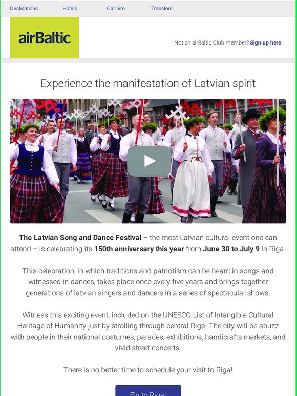 🎉Latvia celebrates the world's largest song and dance festival!