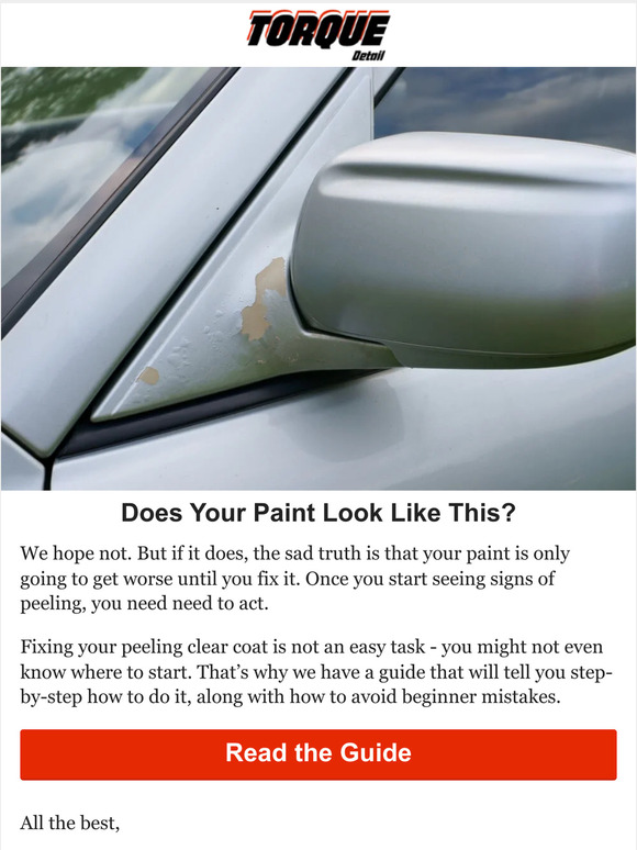 Torque Detail Guide How to Fix Peeling Clear Coat Milled