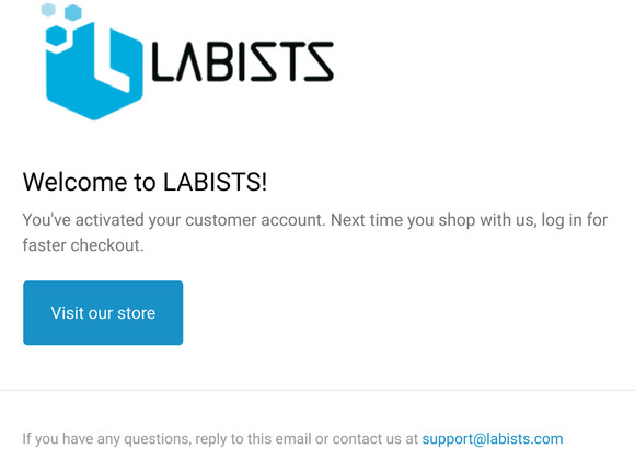 Customer account confirmation