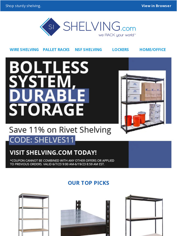 Reorganize With Rivet Shelving