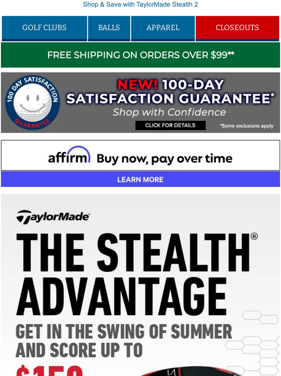 Get a Free Gift Card, Up to $150 Value, W/ a TaylorMade Stealth 2 Purchase