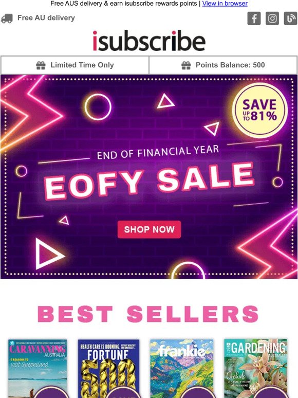 EOFY Sale - Save up to 81%