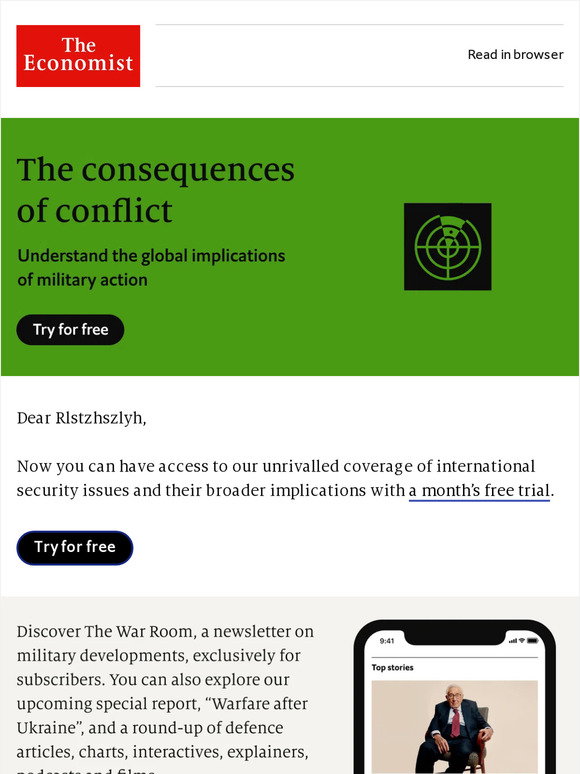 The Economist: Exclusive insight into how conflicts reshape the world ...