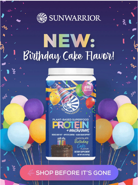 Sunwarrior 🥳 Try Our Birthday Cake Flavor! Milled