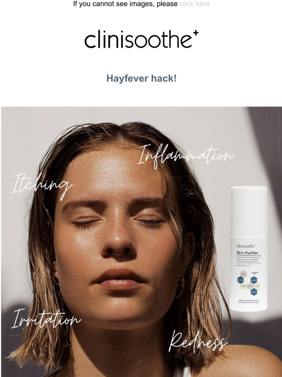 Clinisoothe Skin Purifier Hayfever hack for your face! Milled