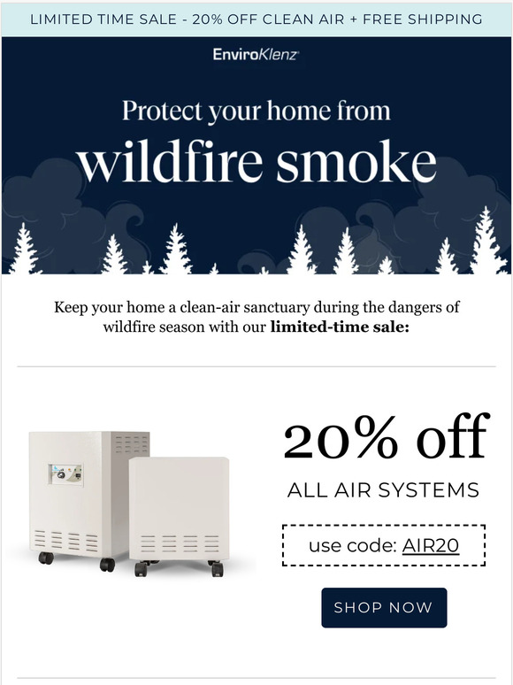 ATTENTION: Beat wildfire smoke with clean air