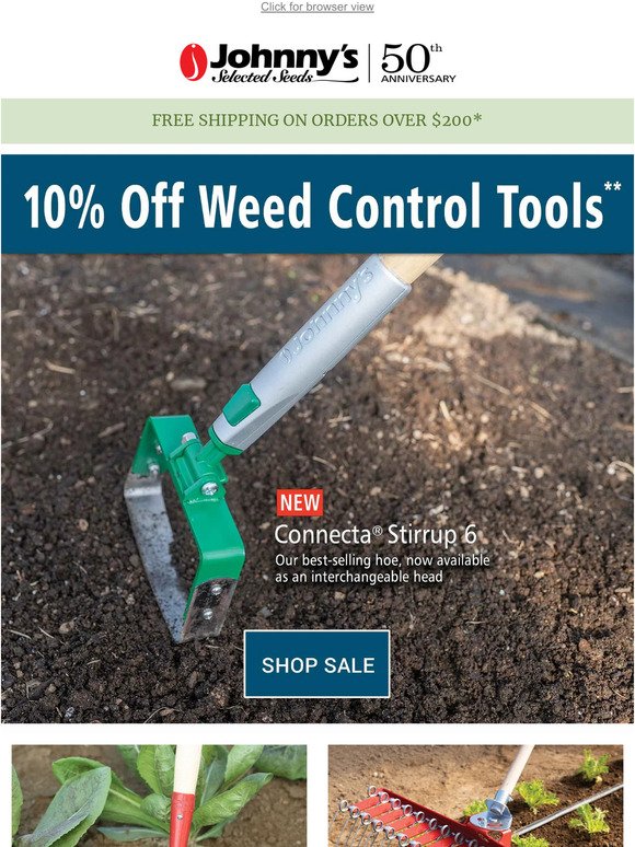 10% Off Weed Control Tools