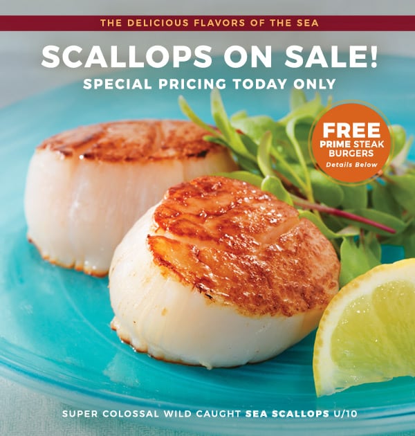 Allen Brothers Steaks Today Only All Scallops On Special! Milled