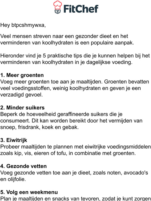 5 tips om minder koolhydraten te eten!