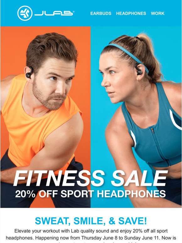 Sweat, Smile, & Save! 20% Off Fitness Headphones