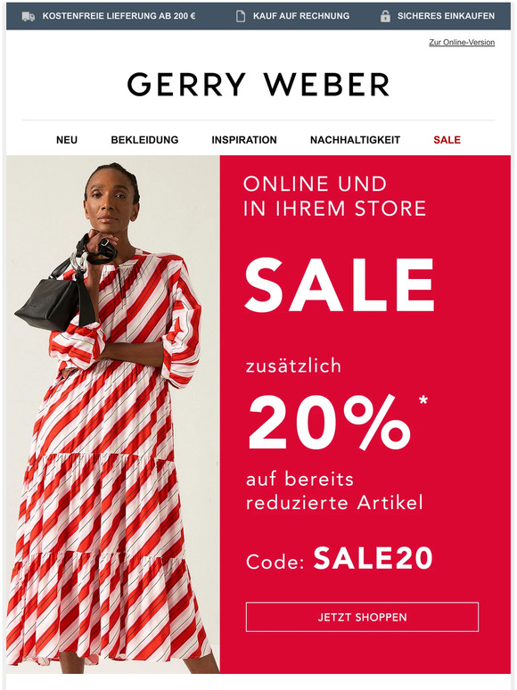 20% Rabatt zusätzlich auf SALE
