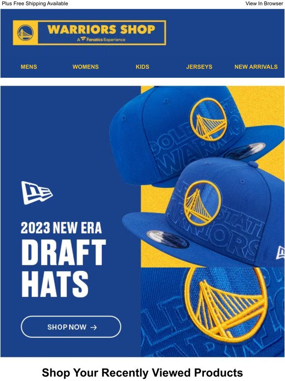 Available Now! 2023 Warriors Draft Hats