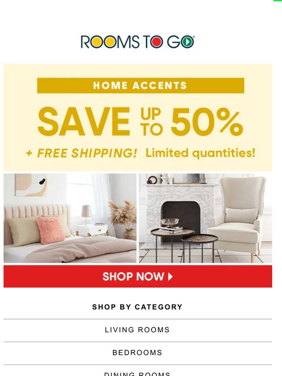 UP TO 50% OFF HOME DECOR!