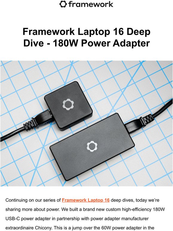 Framework Laptop 16 Deep Dive - Power Adapter