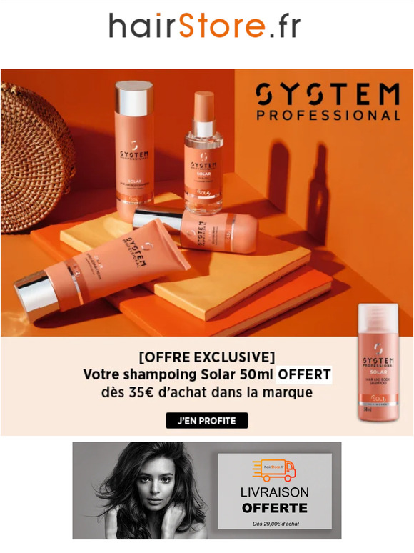 ★ System Professional - Shampooing Solar 50ml Offert + Livraison offerte dès 29€