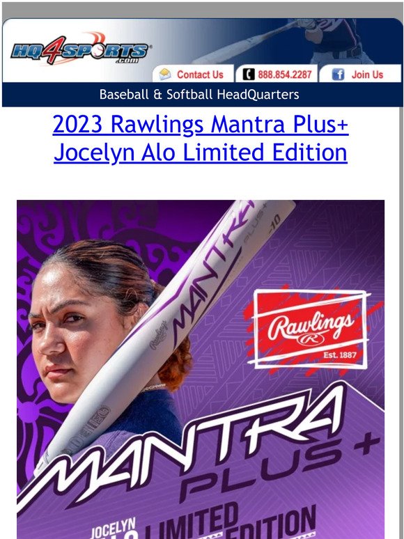 LIMITED EDITION BAT LAUNCH! 2023 Rawlings Mantra Plus+ Jocelyn Alo Limited Edition Fastpitch Bat! Ships Today & FREE 2nd Day Air ✈️