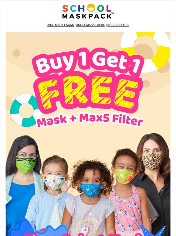Buy 1 Mask Pack, Get a FREE 5-Layer Mask Filter