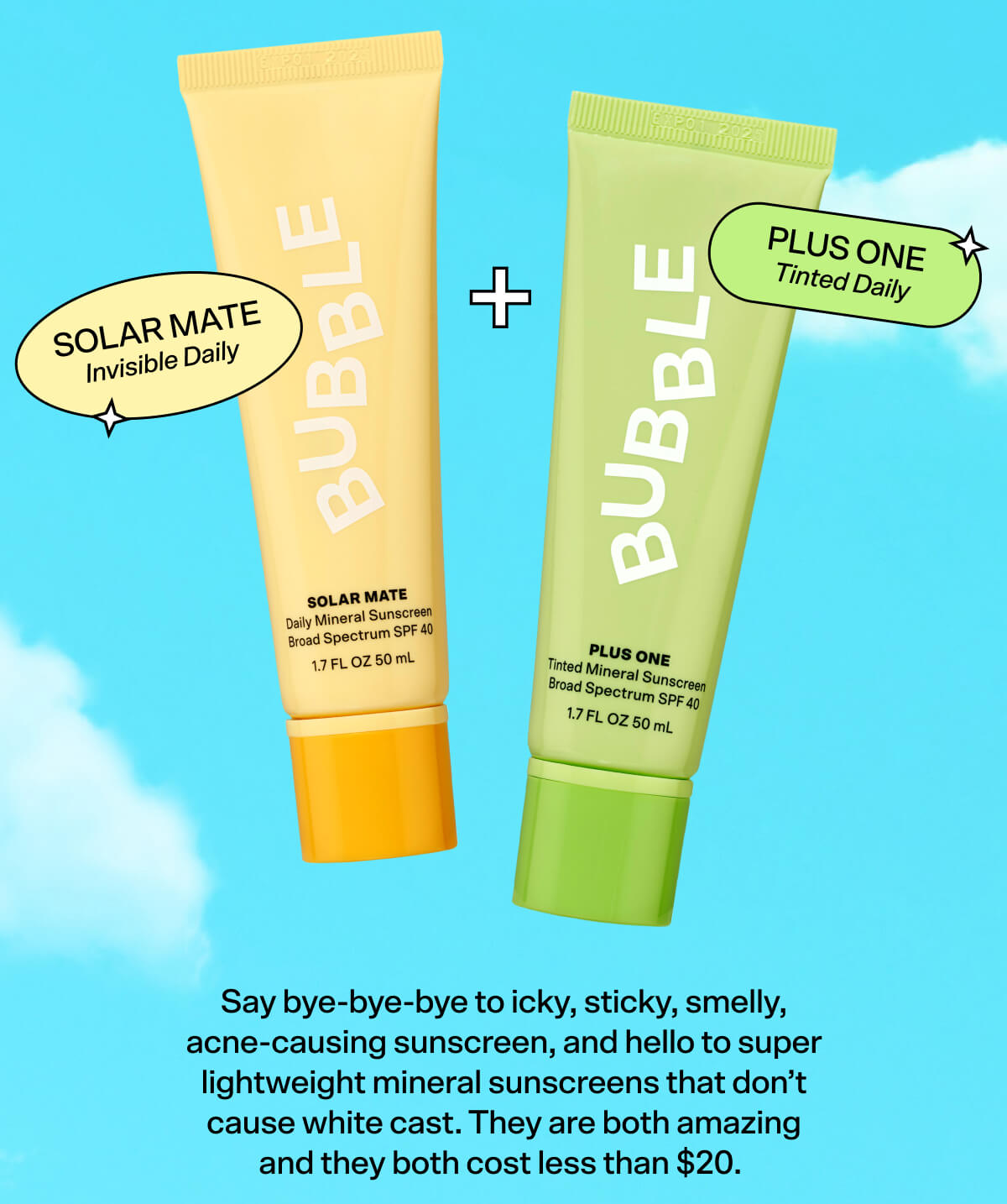 Revolutionary mineral Sunscreens : Bubble Skincare