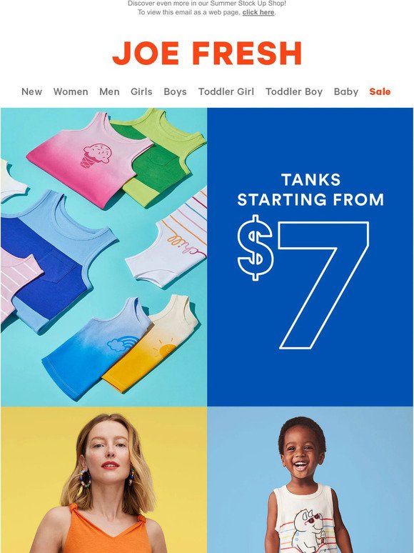 Tanks from $7? Yes please!