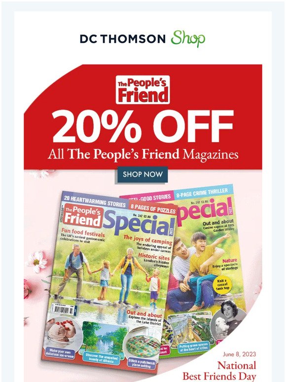 20% off all The People's Friend magazines