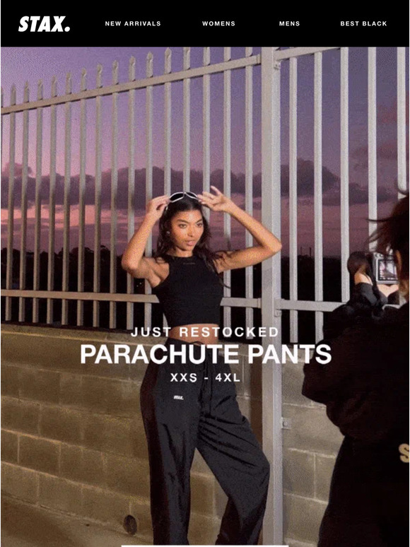 Parachute Pants - Black, STAX.