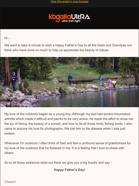 Discount Code - Give Dad the Gift of Adventure