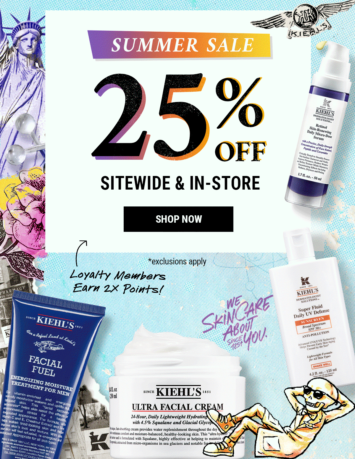 Summer sale 25% off sitewide and in-store