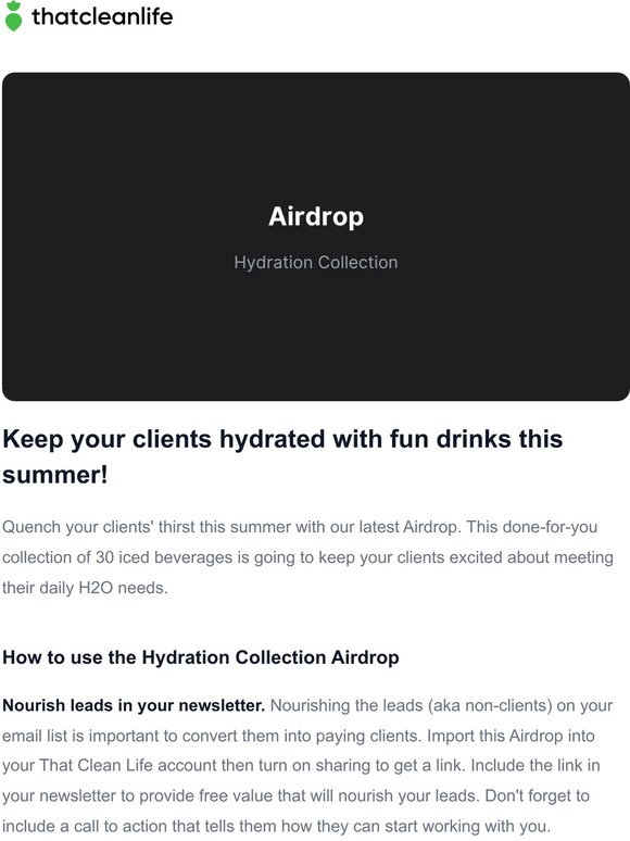 Airdrop: Hydration Collection 💦