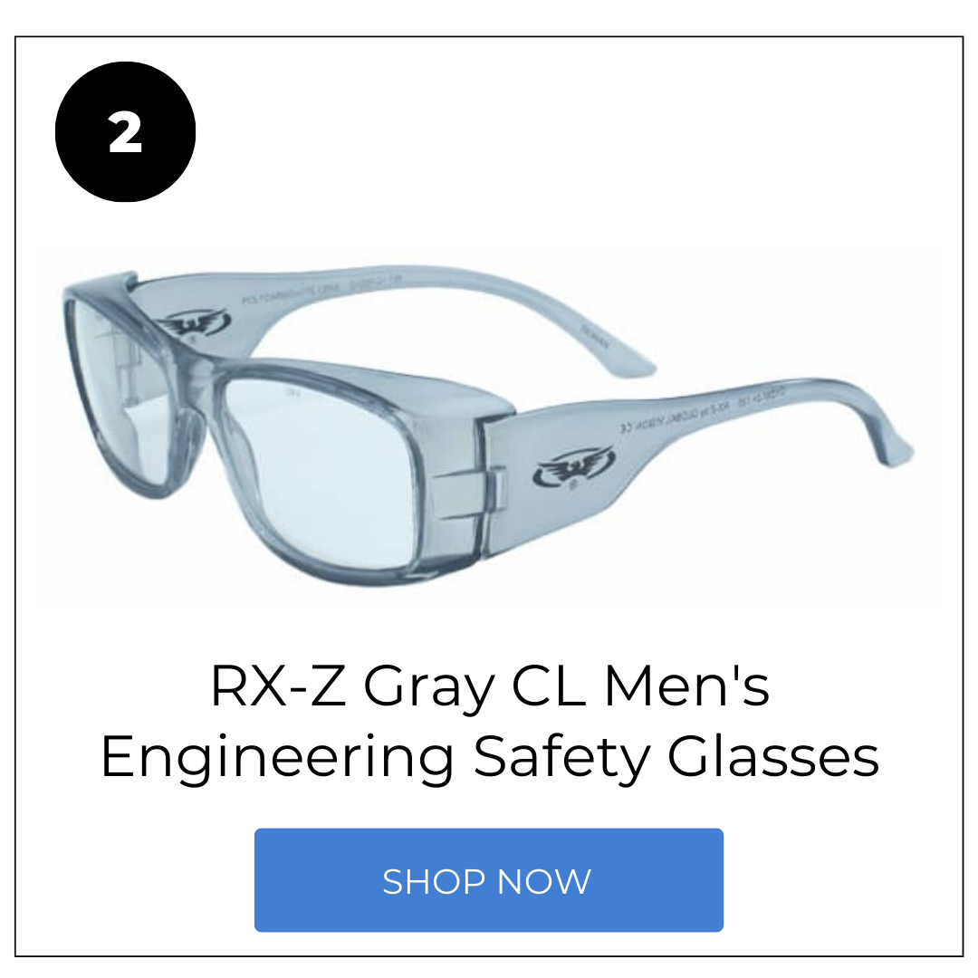 RX-Z Gray CL Mens Engineering Safety Glasses