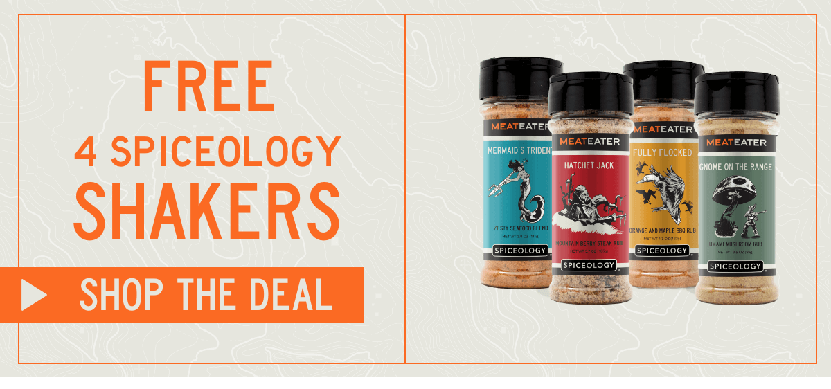 MeatEater Get 4 Spiceology Spices for FREE Milled