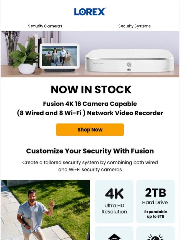 NOW IN STOCK - Create Your Perfect Security System with the Fusion 4K 16 Camera Capable NVR