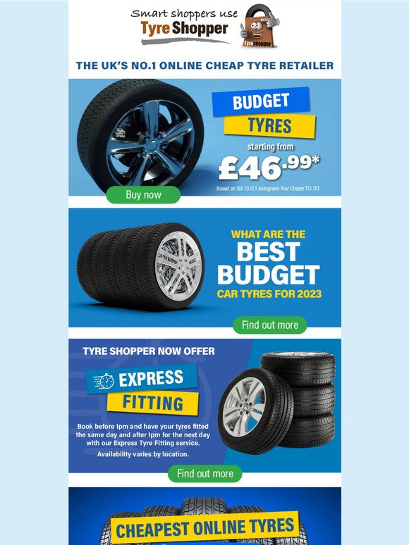 Budget Tyres at Tyre Shopper!