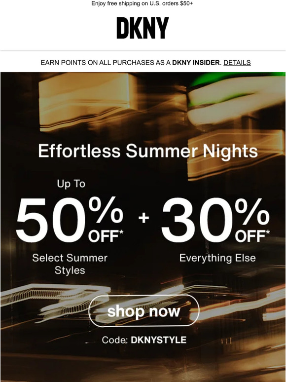 Up To 50% Off Select Summer Styles