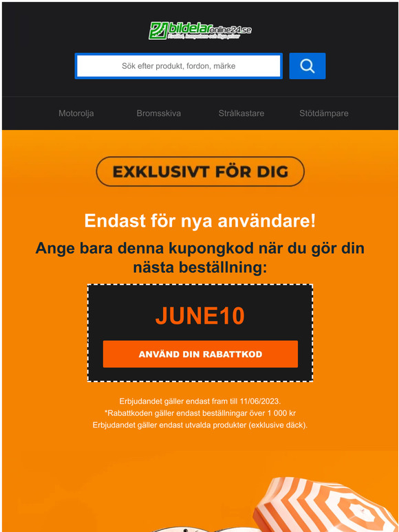 🎁【110 kr】kupong på första ordern