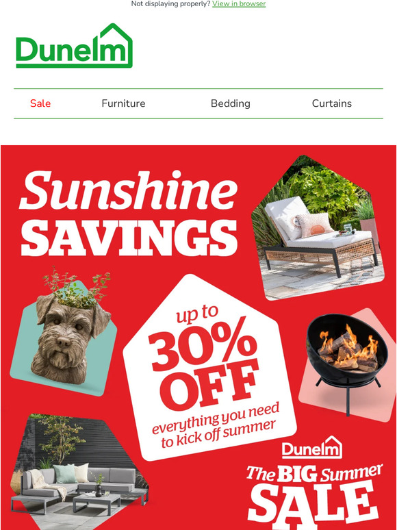 Get set for sunshine, with up to 30% off