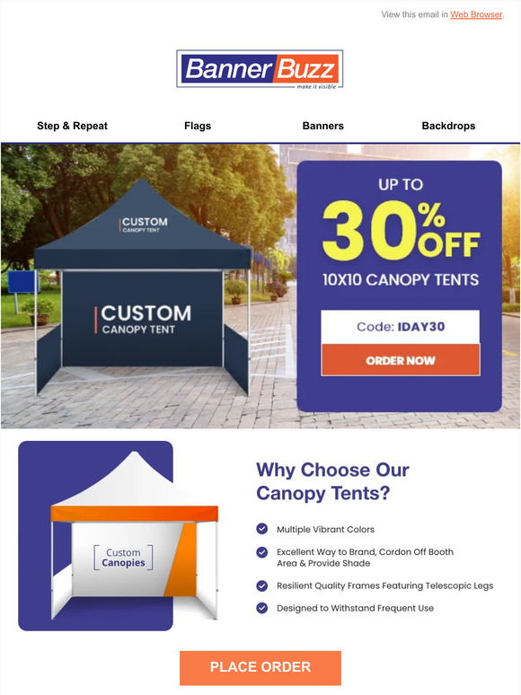 Up To 30% OFF Custom Canopy