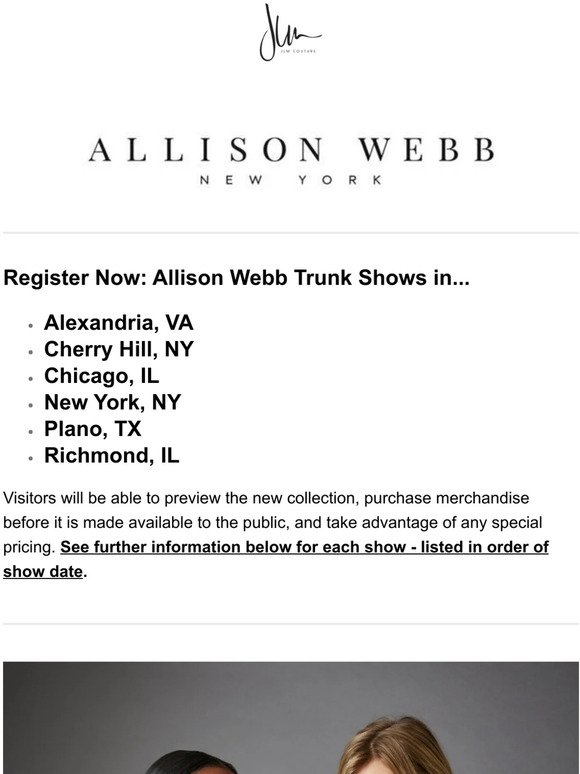 Allison Webb Trunk Shows Near You