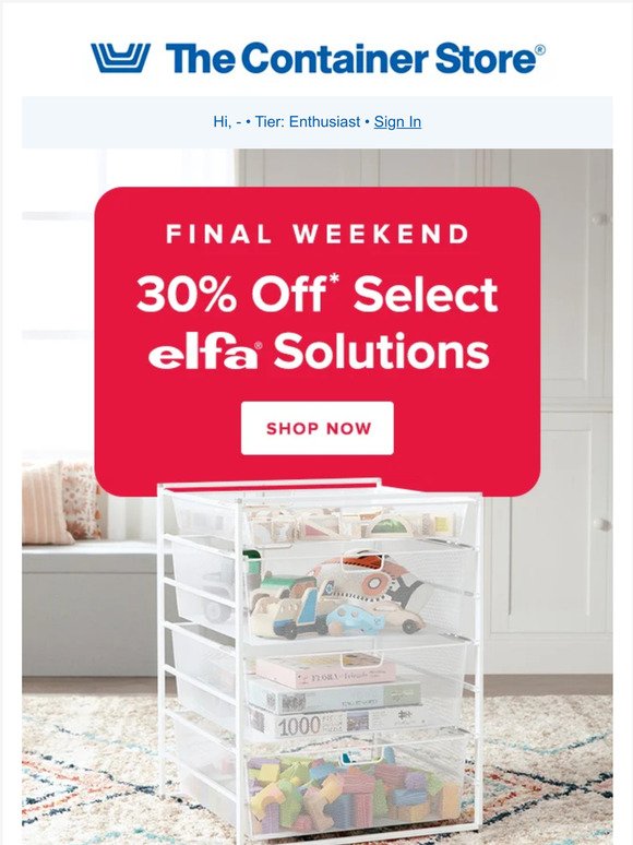 Final Weekend: 30% OFF The Easiest Way To Organize ANYTHING