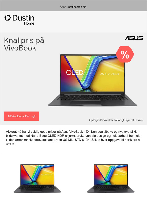 Knallpris på ASUS VivoBook