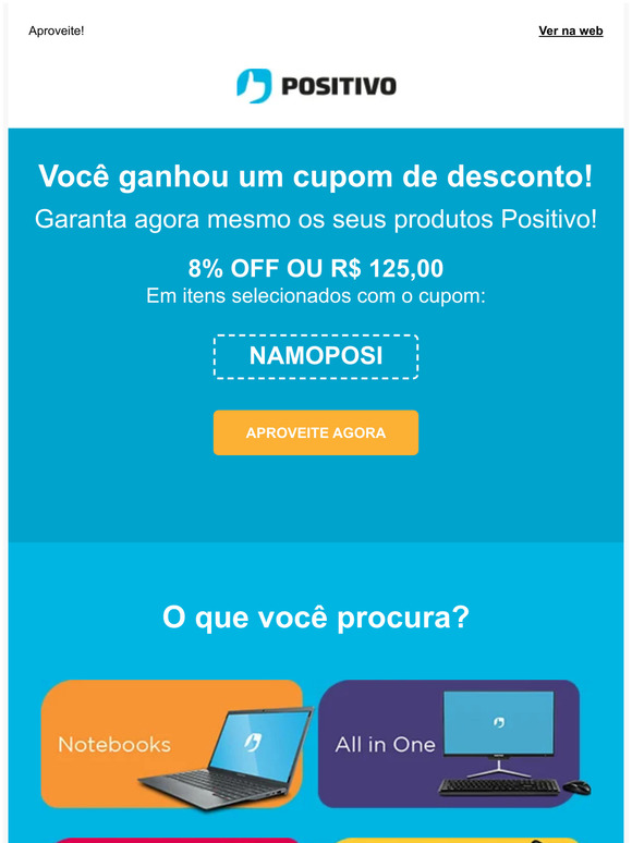 Você ganhou um cupom de desconto!