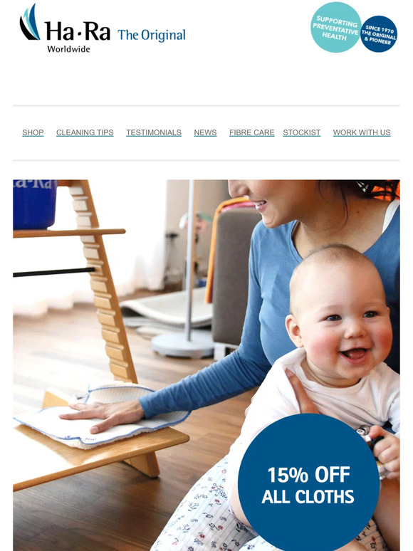 15% OFF our entire Cleaning Cloth range  🌏