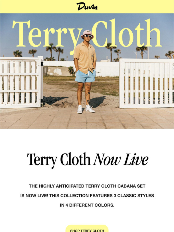 NOW LIVE - Terry Cloth Cabana Sets