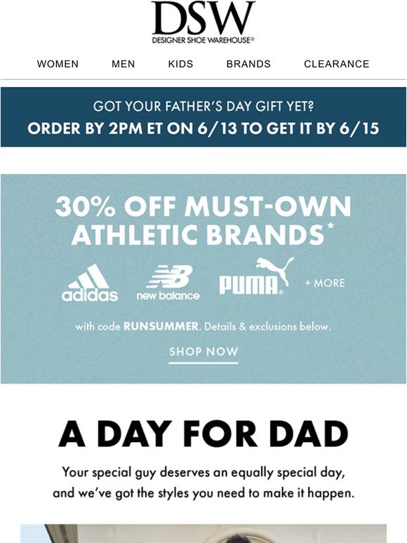30% off the family’s favorite brands.