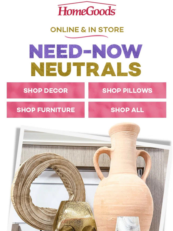 Save on timelessly stylish decor & furniture.