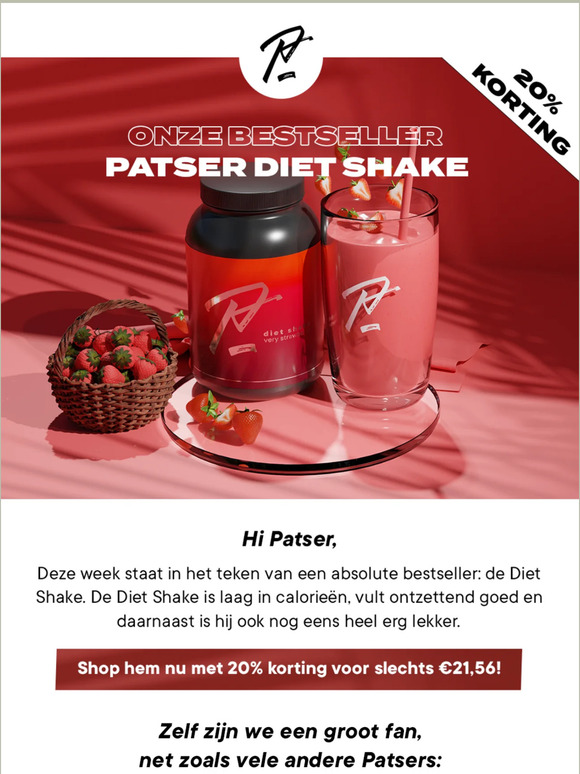 20% korting op de overheerlijke Diet Shake! 😋