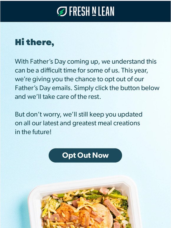 Opt-out of Father's Day emails