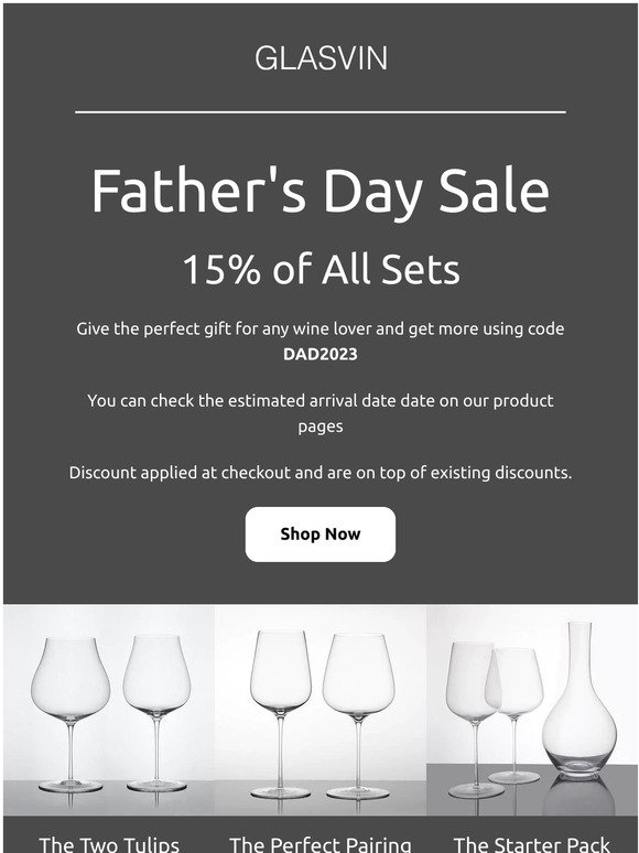15% off Last Minute Father's Day Gifts