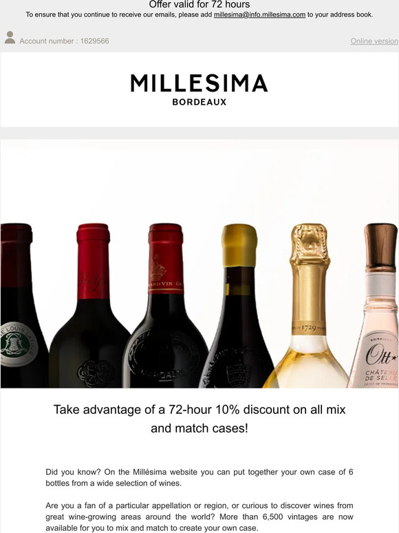 10% off the cases you put together: 6,500 wines available!